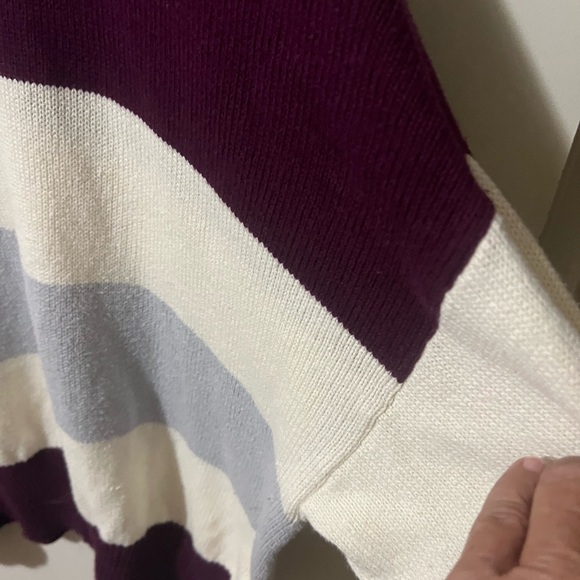 ***Donated***Lucky Brand Tri-color boat collar sweater size XXL - Picture 5 of 6